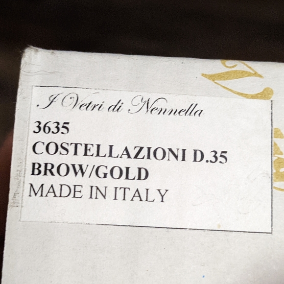 Vetri Di Nennella Italian Art Fused Glass Gold Copper Platter - Picture 7 of 7